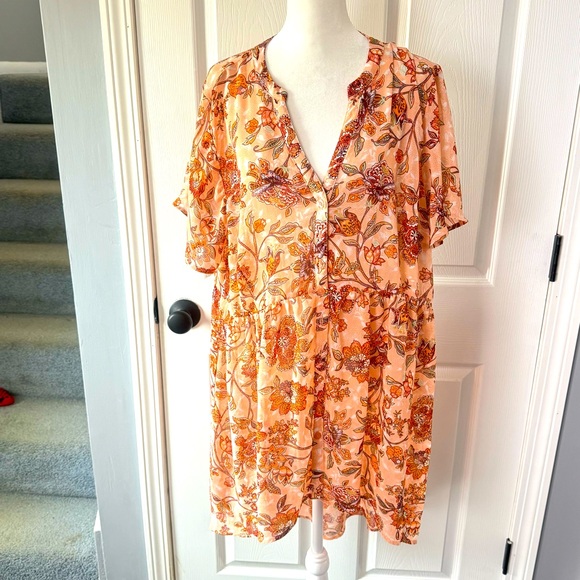 Torrid Lexie Blouse Babydoll Chiffon Blouse Size 2 - Picture 2 of 13